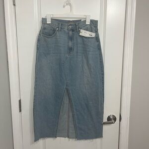 Just USA Light Blue Denim Midi Skirt